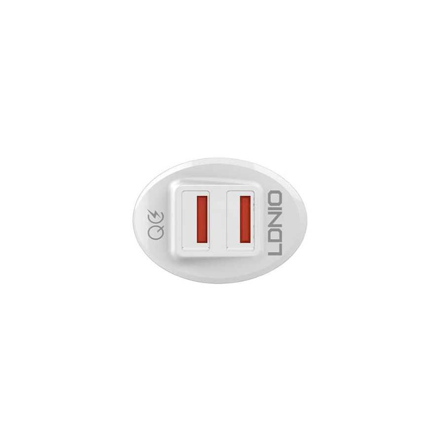 فندک-سی511-کیو شارژر فندکی الدینو C511Q با جریان 3 آمپر و دو پورت خروجی