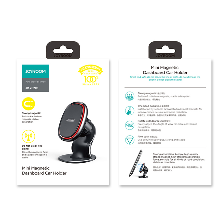 joyroom-zs205 نگهدارنده موبایل جویروم Joyroom Mini Magnetic Car Holder JR-ZS205