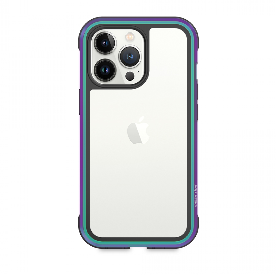 کاور هفت رنگ آیفون 13 پرو مکس green کاور گرین آیفون Green Lion Hibrido Shield Case iPhone 13 Pro Max