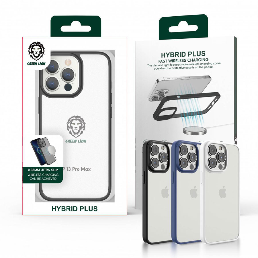 کاور گرین hybrid plus کاور شفاف گرین آیفون Green Lion Hybrid Plus iPhone 13 Pro Max