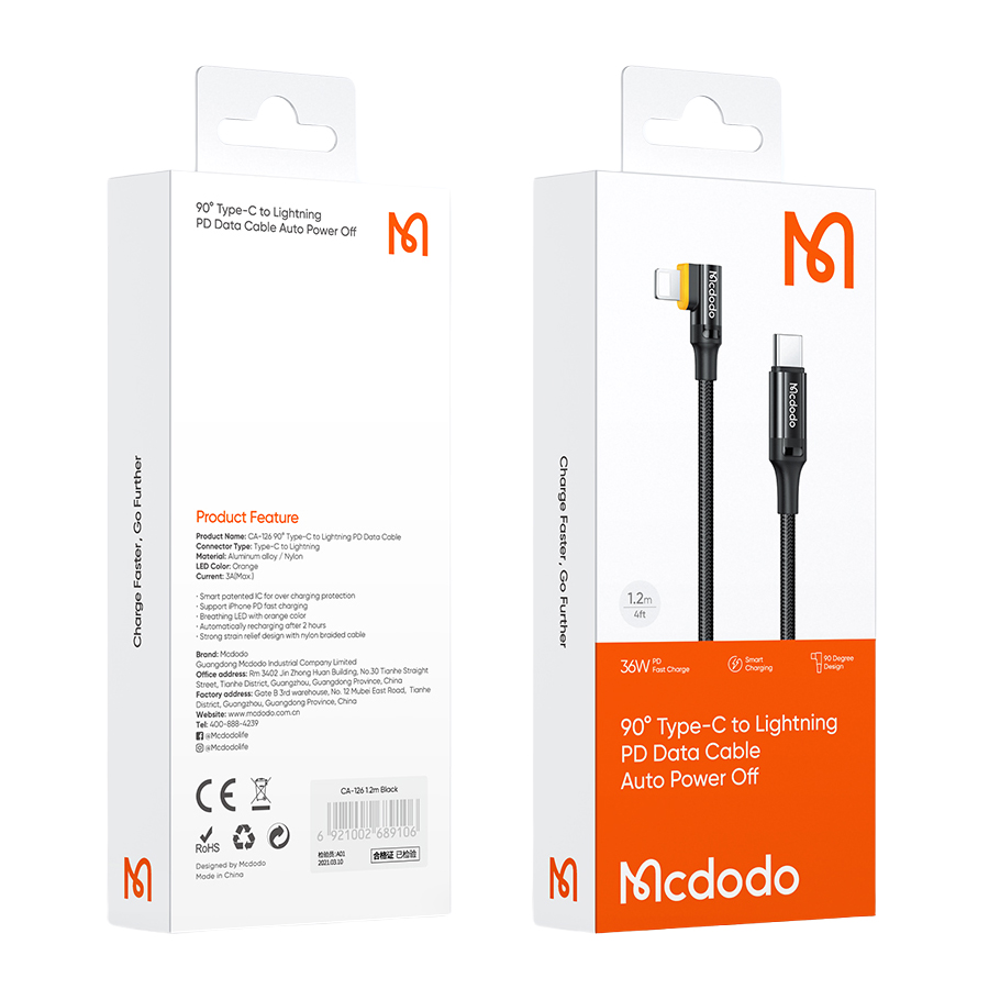 کابل هوشمند لایتنینگ مک دودو ca 1260