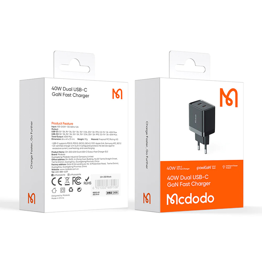 wall charger mcdodo ch 2501