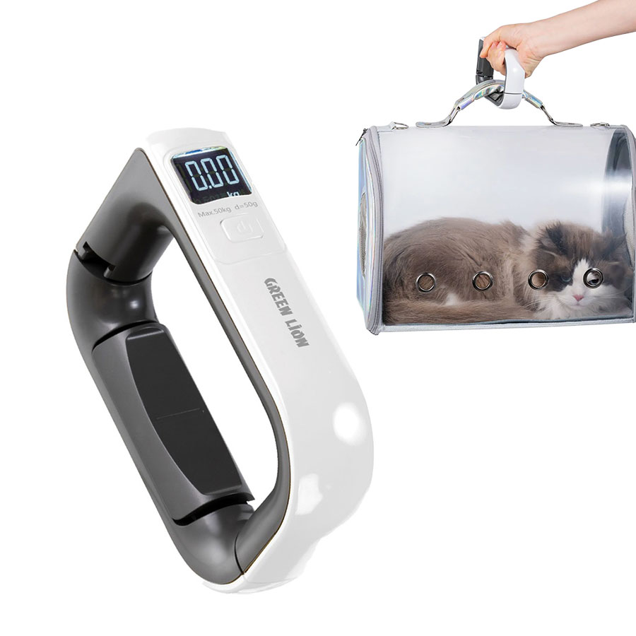 تصویر ترازو دیجیتال مسافرتی مدل Green Lion Travel Mate Green Lion Travel Mate Digital Luggage Scale, 200g-50kg Capacity, White – Lightweight And Portable