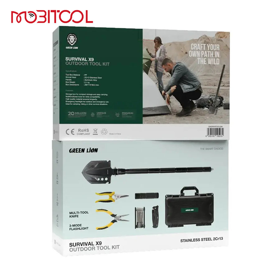 Green Lion Survival X9 Outdoor Tool Kit