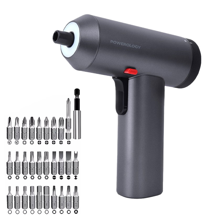 Powerology 30 Bits Electric Screwdriver Gun