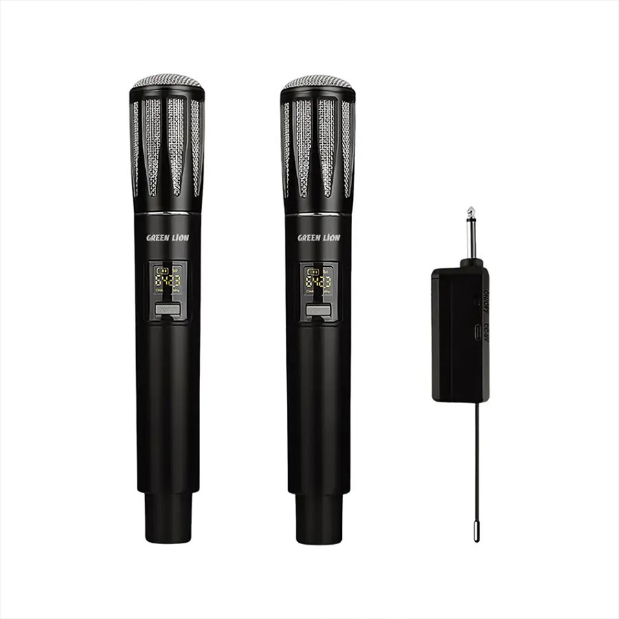 Green Lion Wireless Dual Mic Cordless Microphone Green Lion Wireless Dual Mic Cordless Microphone
