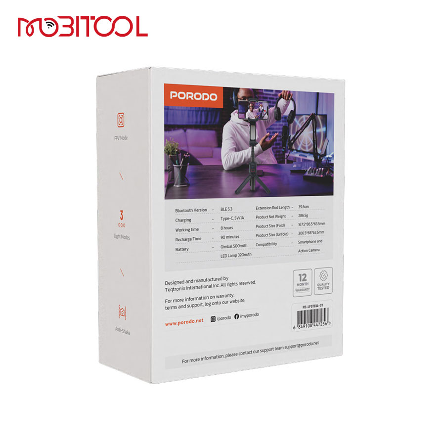 Porodo 2 Axis Gimbal Stablizer