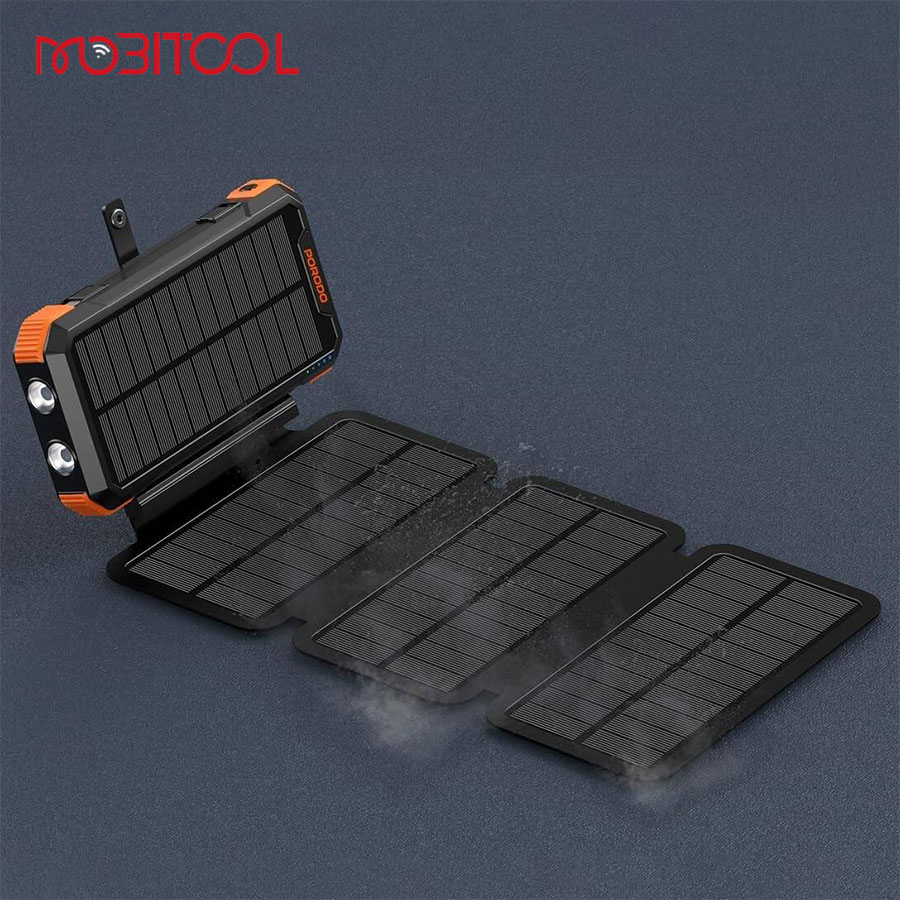 Porodo Power Bank 20000mAh 4 Panel Solar Porodo Power Bank 20000mAh 4 Panel Solar