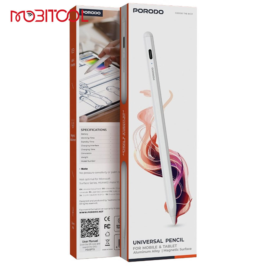 Porodo Universal Smart Pencil with Touch Switch