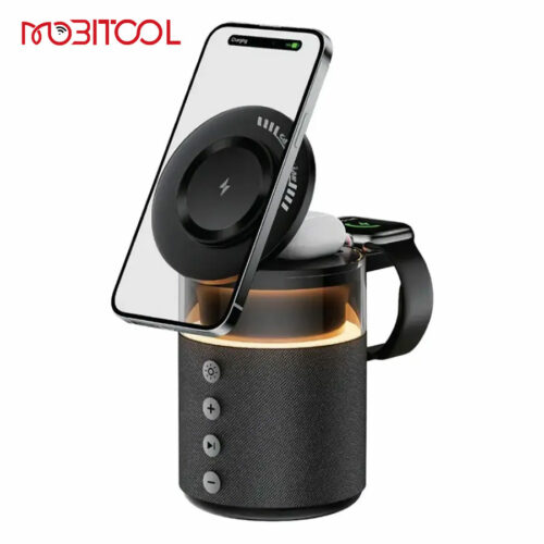 Alternative view of شارژر وایرلس 3 کاره و اسپیکر بلوتوث گرین لاین Green Lion 5 in 1 Wireless Charger