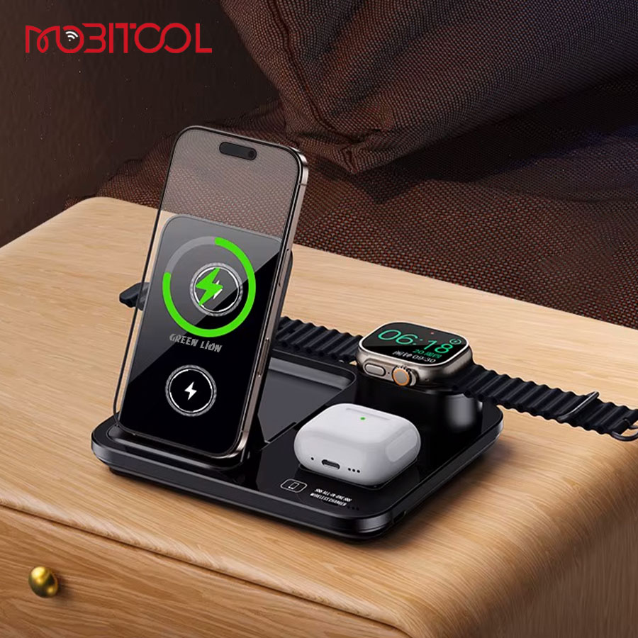 Green Lion 3 in1 Multifunctional Wireless Charger Green Lion 3 in1 Multifunctional Wireless Charger