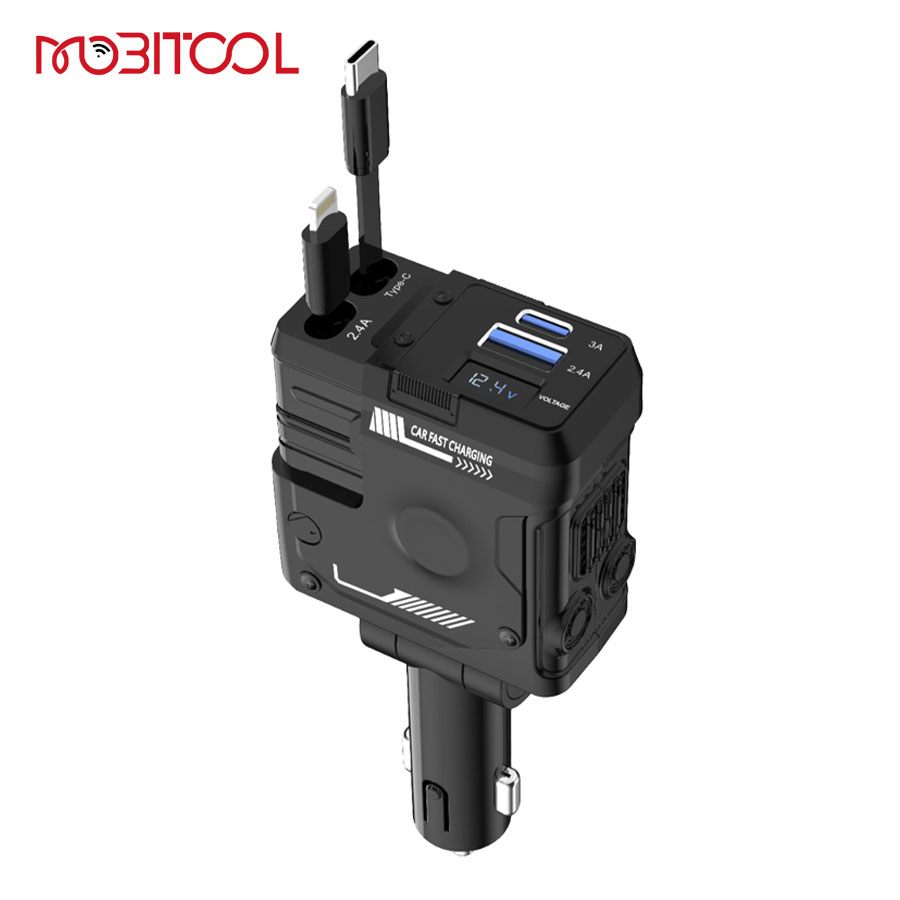 Porodo 66W Car Charger Lightning & Type-C Porodo 66W Car Charger Lightning & Type-C