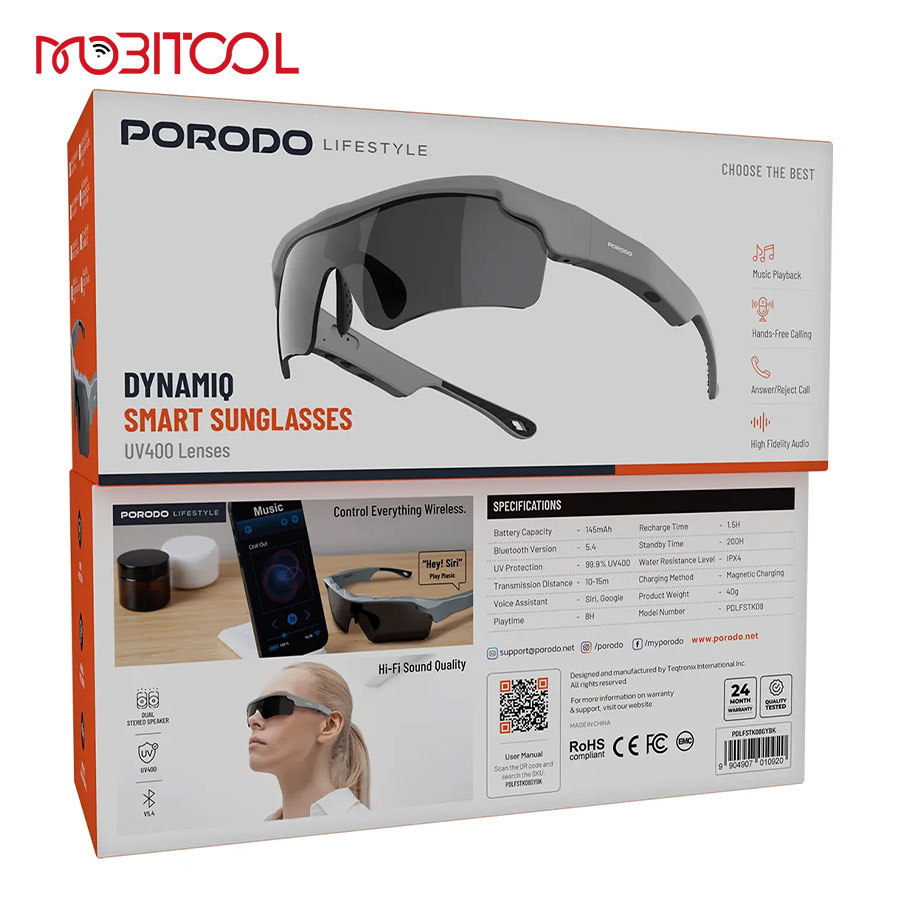 Porodo Lifestyle Dynamiq Smart Sunglasses