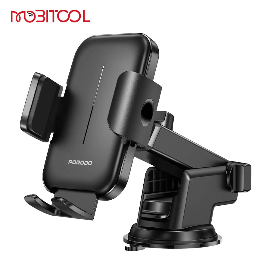 Porodo Adjustable Clamps Dash & Windshield Mount