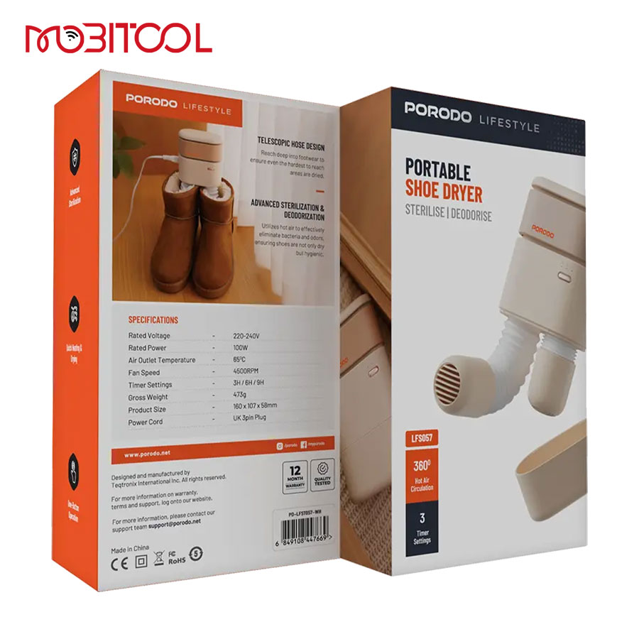 Porodo Portable Shoe Dryer