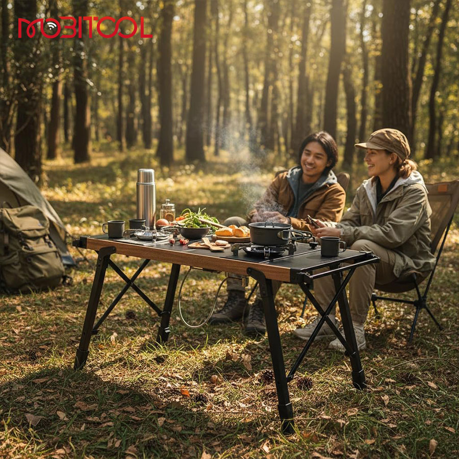 Porodo Cooking Set Dual Stove Camping Table Porodo Cooking Set Dual Stove Camping Table