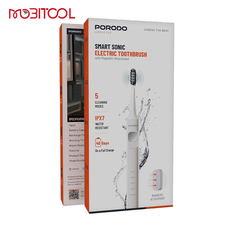 Porodo Smart Sonic Electric Toothbrush