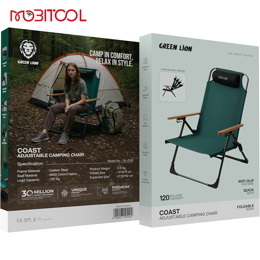 Green Lion Coast Adjustable Camping Chair Green Lion Coast Adjustable Camping Chair