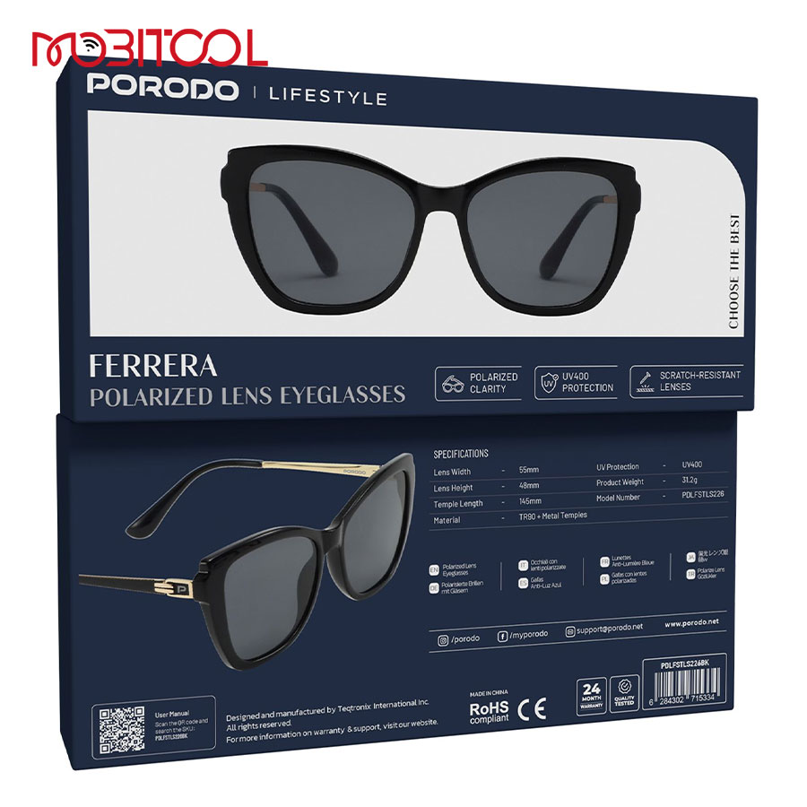 Porodo Ferrera Polarized Lens Eyeglasses Porodo Ferrera Polarized Lens Eyeglasses