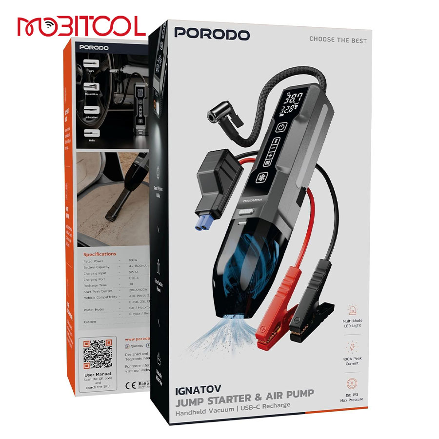 Porodo Ignatov Jump Starter PDJS41 Porodo Ignatov Jump Starter PDJS41