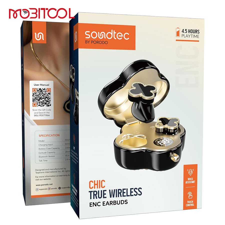 Porodo Soundtec Chic True Wireless ENC Earbuds