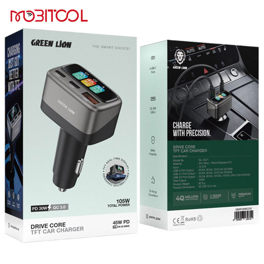 Green Lion Drive Core TFT Car Charger Green Lion Drive Core TFT Car Charger