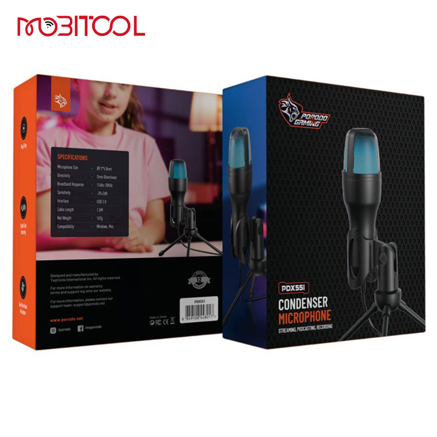 Porodo Gaming Condenser Microphone PDX551