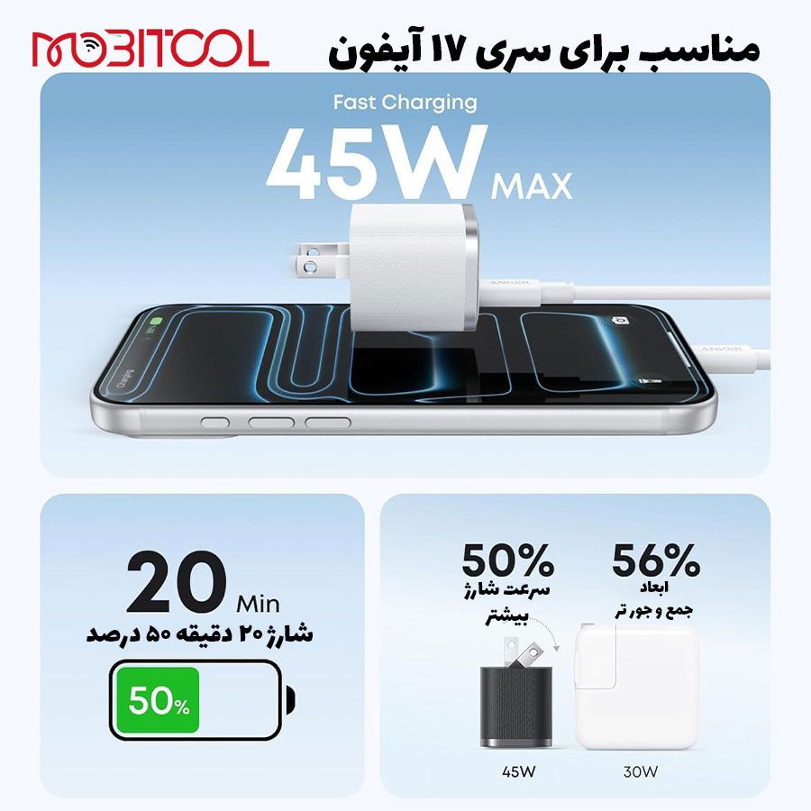 خرید شارژ انکر آیفون 17