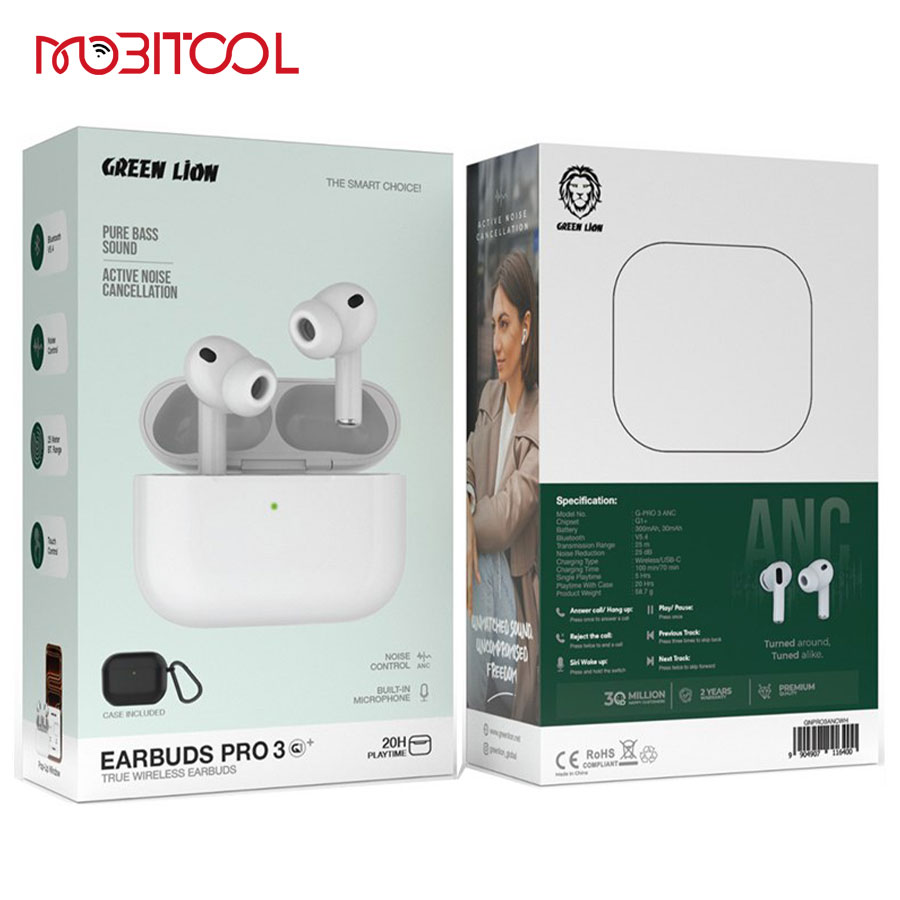 Green Lion Earbuds Pro 3 G1 Wireless Earbuds