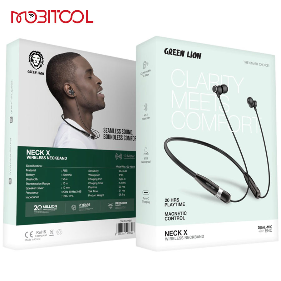 Green Lion Neck X Wireless Neckband
