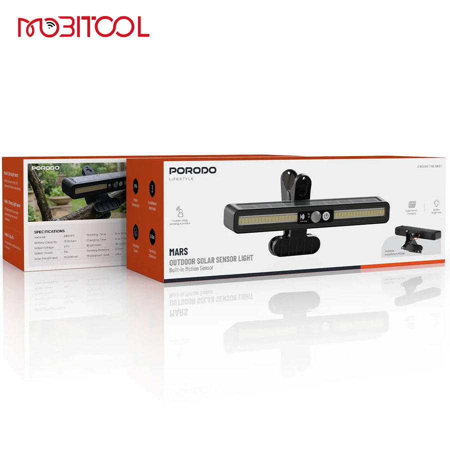 Porodo Mars Outdoor Solar Sensor Light