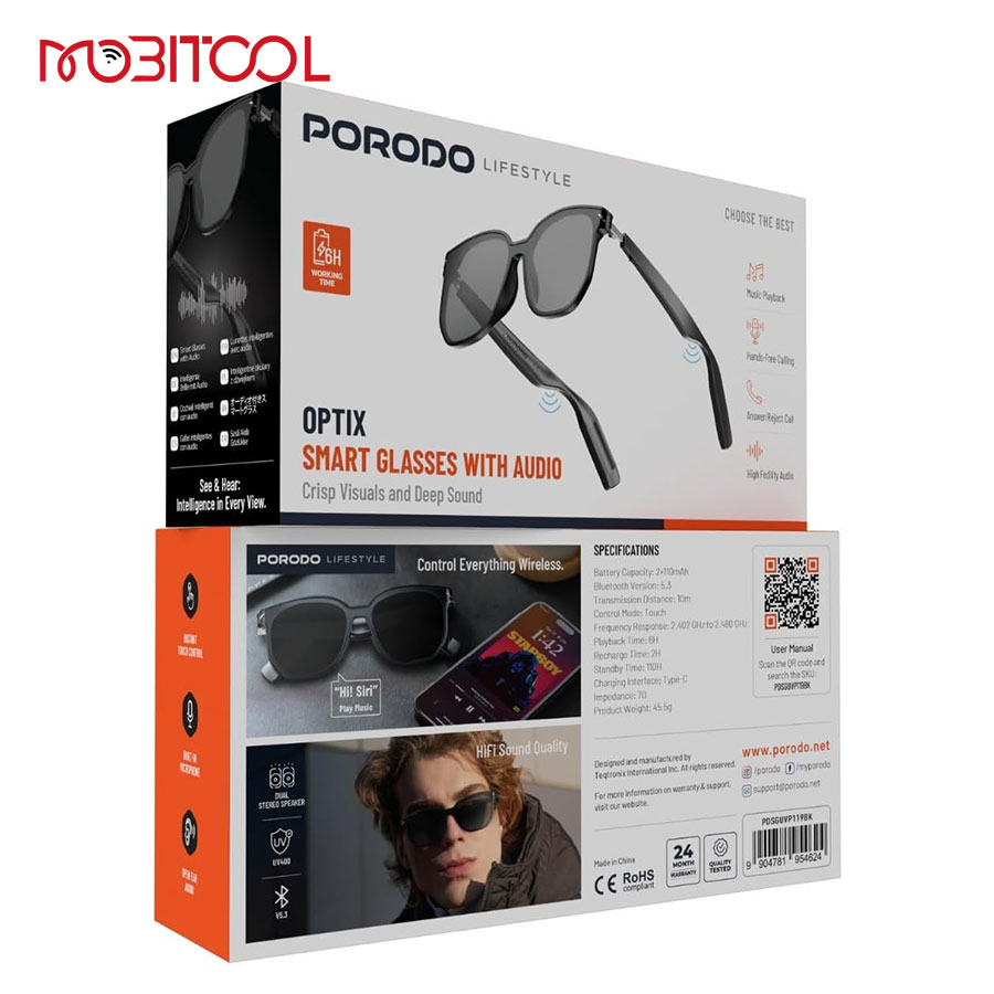 Porodo Lifestyle Optix Smart Glasses