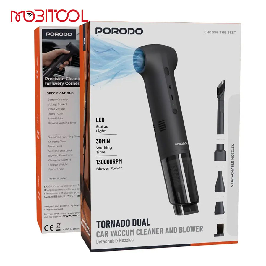 Porodo Tornado Dual Car Vaccum Cleaner & Blower Porodo Tornado Dual Car Vaccum Cleaner & Blower