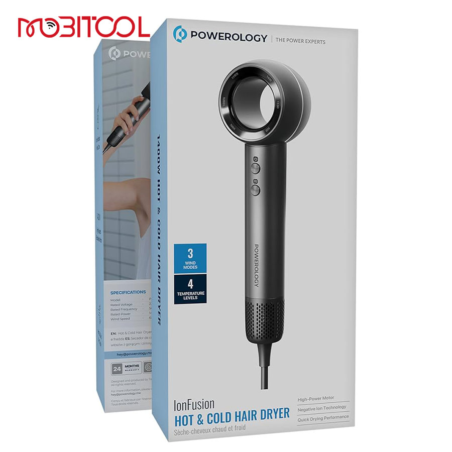 Powerology lonFusion Hot & Cold Hair Dryer Powerology lonFusion Hot & Cold Hair Dryer