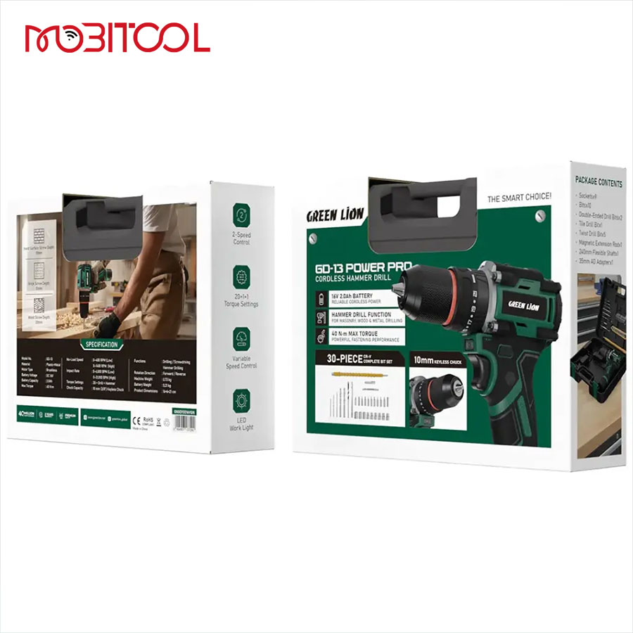 Green Lion GD-13 Power Pro Cordless Hammer Drill