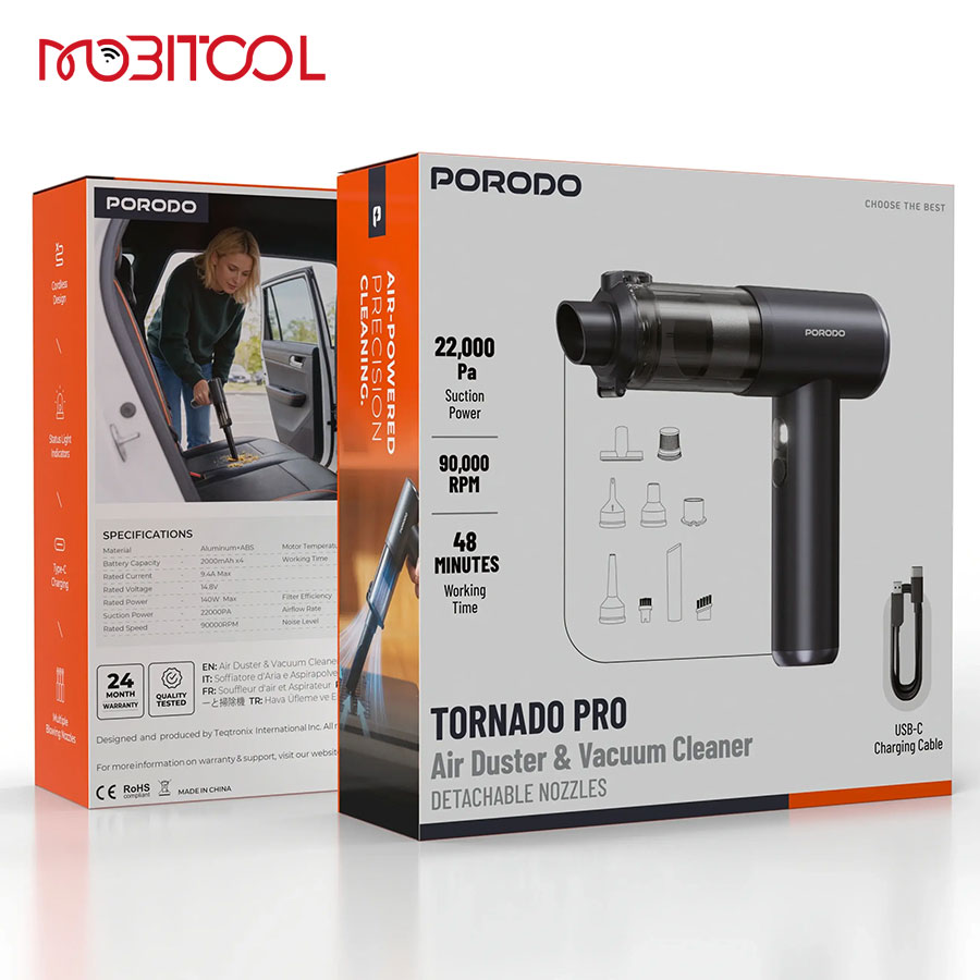 Porodo Tornado Pro Air Duster & Vacuum Cleaner
